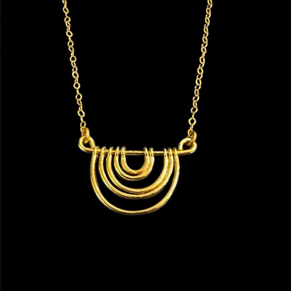 Gold Iris Rainbow Necklace 14k gf